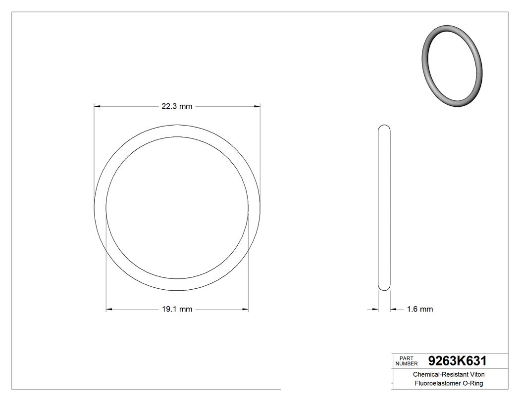 Technical drawing - 9263K631